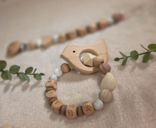 Set Nuggikette & Greifling - lovely brown