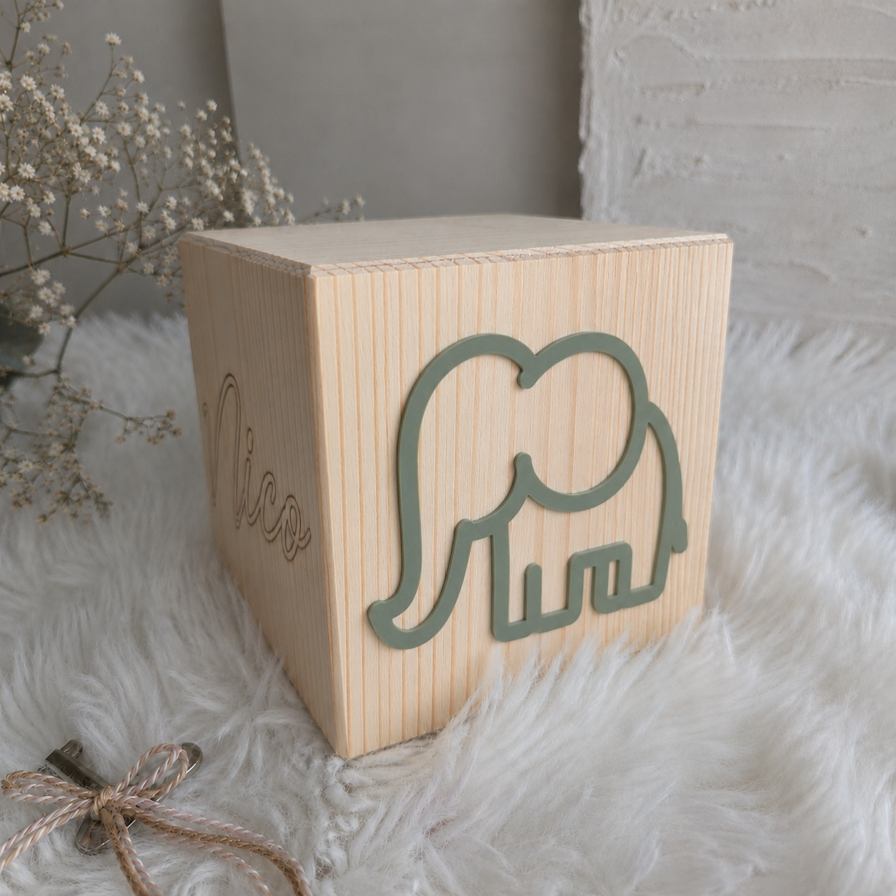 Spardose personalisiert Name & Tiermotiv inkl. Schlüsselanhänger