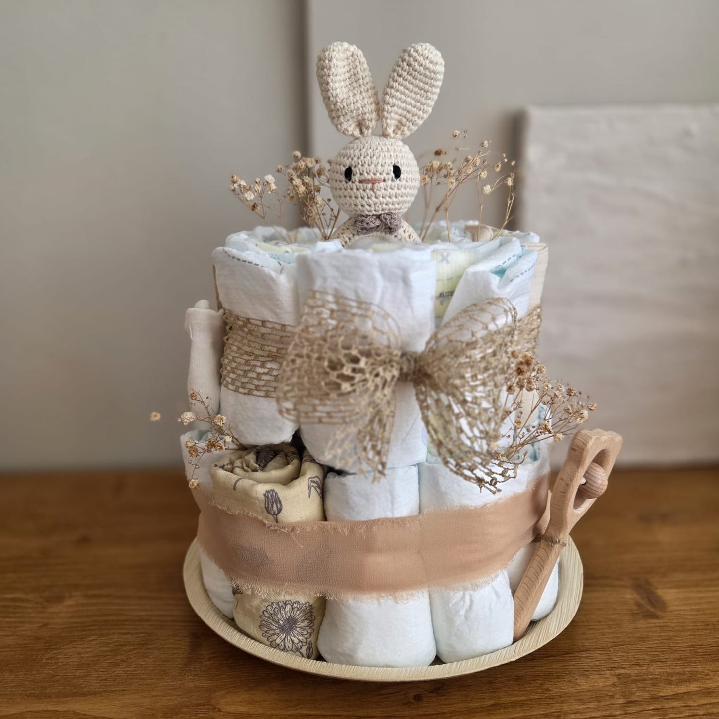 Windeltorte "beige Love" - Einzelstück